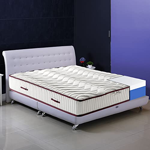Memory Nature Höhe 20 cm, orthopädische Matratze mit 4 cm Memory und strapazierfähigem und antiallergenem Stoff. Die Matratze passt für jedes französisches Bett 155 x 200 cm von ITALYMATERASSI