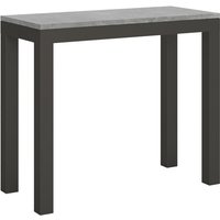 Ausziehbare Konsole 90x40/196 cm Everyday Small Evolution Cement Anthrazitrahmen von ITAMOBY