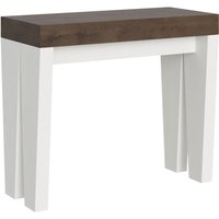 Ausziehbare Konsole 90x40/196 cm Spimbo Mix Small Walnussplatte – Struktur aus weißer Esche - Itamoby Ausziehbare Konsole 90x40/196 cm Spimbo Mix Small Walnussplatte – Struktur aus weißer Esche - Itamoby von ITAMOBY