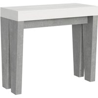 Ausziehbare Konsole 90x40/196 cm Spimbo Mix Small White Ash Top - Zementstruktur von ITAMOBY
