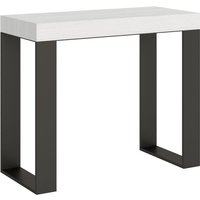 Ausziehbare Konsole 90x40/196 cm Tecno Small Premium White Ash Anthrazitrahmen Ausziehbare Konsole 90x40/196 cm Tecno Small Premium White Ash Anthrazitrahmen von ITAMOBY