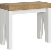 Ausziehbare Konsole 90x40/300 cm Naxy Mix Nature Eichenplatte – Struktur aus weißer Esche - Itamoby Ausziehbare Konsole 90x40/300 cm Naxy Mix Nature Eichenplatte – Struktur aus weißer Esche - Itamoby von ITAMOBY