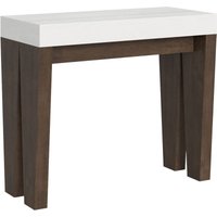Ausziehbare Konsole 90x40/300 cm Spimbo Mix weiße Eschenplatte – Walnussstruktur Ausziehbare Konsole 90x40/300 cm Spimbo Mix weiße Eschenplatte – Walnussstruktur von ITAMOBY