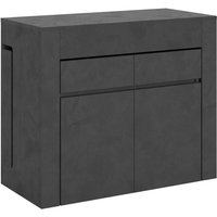 Ausziehbare Konsole 90x42/302 cm Evolve Antracite Spatolato mit unterer und oberer Bank Ausziehbare Konsole 90x42/302 cm Evolve Antracite Spatolato mit unterer und oberer Bank von ITAMOBY