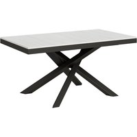 Ausziehbarer Tisch 90 x 160/420 cm, Gestell Volantis Evolution, Esche weiß, Anthrazit Ausziehbarer Tisch 90 x 160/420 cm, Gestell Volantis Evolution, Esche weiß, Anthrazit von ITAMOBY