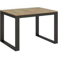 Ausziehbarer Tisch 90x120/224 cm Gestell Tecno Evolution Nature Eiche Anthrazit von ITAMOBY