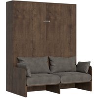 Doppelbett Sofà Kentaro vertikal klappbar Walnuss (alessia 20) Klappbett von ITAMOBY