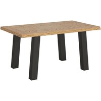 Fester Tisch 90x160 cm Svalen entrindete Eiche mit anthrazitfarbenen Beinen Fester Tisch 90x160 cm Svalen entrindete Eiche mit anthrazitfarbenen Beinen von ITAMOBY