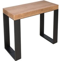 Itamoby - Ausziehbare Konsole 90x40/190 cm Tecno Small Gestell aus gefärbter Tanne Anthrazit von ITAMOBY
