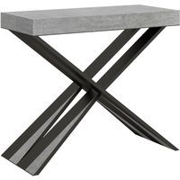 Itamoby - Ausziehbare Konsole 90x40/196 cm Diago Small Premium Cement Anthrazitrahmen von ITAMOBY