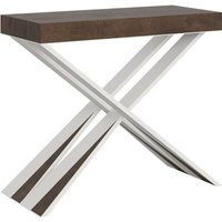 Itamoby - Ausziehbare Konsole 90x40/196 cm Diago Small Walnuss Weißer Rahmen von ITAMOBY