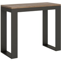 Itamoby - Ausziehbare Konsole 90x40/196 cm Tecno Small Evolution Natureiche Anthrazitrahmen Itamoby - Ausziehbare Konsole 90x40/196 cm Tecno Small Evolution Natureiche Anthrazitrahmen von ITAMOBY