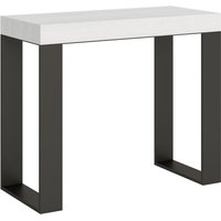 Itamoby - Ausziehbare Konsole 90x40/196 cm Tecno Small Gestell Weiß Esche Anthrazit Itamoby - Ausziehbare Konsole 90x40/196 cm Tecno Small Gestell Weiß Esche Anthrazit von ITAMOBY