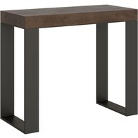 Itamoby - Ausziehbare Konsole 90x40/196 cm Tecno Small Walnuss-Anthrazit-Rahmen Itamoby - Ausziehbare Konsole 90x40/196 cm Tecno Small Walnuss-Anthrazit-Rahmen von ITAMOBY