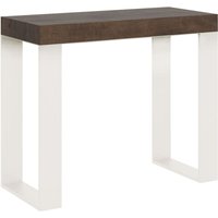Itamoby - Ausziehbare Konsole 90x40/196 cm Tecno Small Walnussweißer Rahmen von ITAMOBY