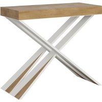 Itamoby - Ausziehbare Konsole 90x40/300 cm Diago Natureiche mit weißem Rahmen von ITAMOBY