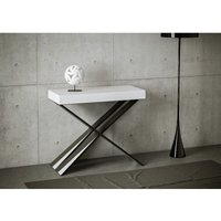 Itamoby - Ausziehbare Konsole 90x40/300 cm Diago Premium Weiß Esche Anthrazit Rahmen von ITAMOBY