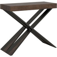 Itamoby - Ausziehbare Konsole 90x40/300 cm Gestell Diago Nussbaum Anthrazit von ITAMOBY