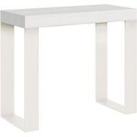 Itamoby - Ausziehbare Konsole 90x40/300 cm Tecno Bianco Ash mit weißem Rahmen von ITAMOBY