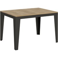 Itamoby - Ausziehbarer Tisch 90x120/224 cm Gestell Flame Evolution Eiche Natur Anthrazit von ITAMOBY