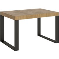 Itamoby - Ausziehbarer Tisch 90x130/234 cm Tecno Quercia Natura Anthrazit-Gestell von ITAMOBY