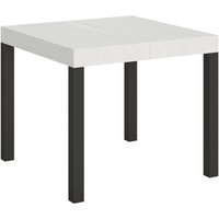 Itamoby - Ausziehbarer Tisch 90x90/246 cm Everyday Gestell Weiß Esche Anthrazit von ITAMOBY