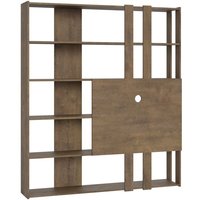 Itamoby - Offenes Bücherregal Kato m mit TV-Ständerplatte aus Walnussholz von ITAMOBY