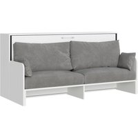 Kando Einzel-Schrankbett mit Sofa aus weißer Esche, grau Kando Einzel-Schrankbett mit Sofa aus weißer Esche, grau von ITAMOBY
