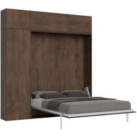 Kentaro Noce Doppelbett mit Säule - Oberlichtschrank - Oberschrank über Säule Klappbett Kentaro Noce Doppelbett mit Säule - Oberlichtschrank - Oberschrank über Säule Klappbett von ITAMOBY
