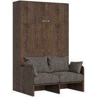 Kentaro vertikales Klappschlafsofa 140 Walnuss (alessia 20) Klappbett von ITAMOBY