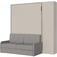 Klappbares vertikales Doppelbett Versia Sofà 160 mit Sofa, Regal und 1-türigem Kleiderschrank rechts Argilla Klappbares vertikales Doppelbett Versia Sofà 160 mit Sofa, Regal und 1-türigem Kleiderschrank rechts Argilla von ITAMOBY