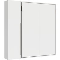 Vertikales Klappdoppelbett Versia 160 mit 1 Kleiderschrank auf der linken Tür in Weiß von ITAMOBY