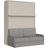 Vertikales französisches Klappbett Versia Sofà 140 mit Argilla-Sofa und Regal Vertikales französisches Klappbett Versia Sofà 140 mit Argilla-Sofa und Regal von ITAMOBY