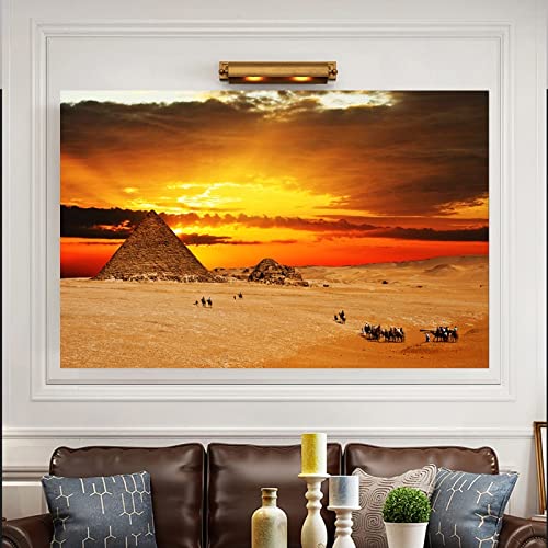 ITAWS Poster Sonnenaufgang Wüste Ägypten Landschaft, 50 X 70 Ohne Rahmen Leinwand Malerei Poster Und Druck Wandkunst Bild Für Wohnzimmer Home Decor/Kein Rahmen von ITAWS