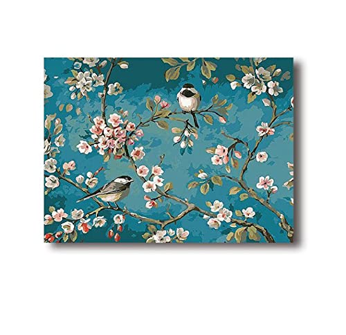 ITAWS Wohnzimmer Dekor Vinyl Blumen- Und Vogel-Handmalbild, Diy-Rahmen, 40 X 50 Cm Malen Nach Zahlen Kits Für Erwachsene Anfänger, Creative Diy Digitales Ölgemälde Leinwand ITAWS Wohnzimmer Dekor Vinyl Blumen- Und Vogel-Handmalbild, Diy-Rahmen, 40 X 50 Cm Malen Nach Zahlen Kits Für Erwachsene Anfänger, Creative Diy Digitales Ölgemälde Leinwand von ITAWS
