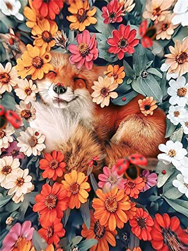 ITAWS Wohnzimmer Dekor Vinyl Glücklicher Fuchs Unter Den Blumen, Diy-Rahmen, 50 X 70 Cm Malen Nach Zahlen Kits Für Erwachsene Anfänger, Creative Diy Digitales Ölgemälde Leinwand ITAWS Wohnzimmer Dekor Vinyl Glücklicher Fuchs Unter Den Blumen, Diy-Rahmen, 50 X 70 Cm Malen Nach Zahlen Kits Für Erwachsene Anfänger, Creative Diy Digitales Ölgemälde Leinwand von ITAWS