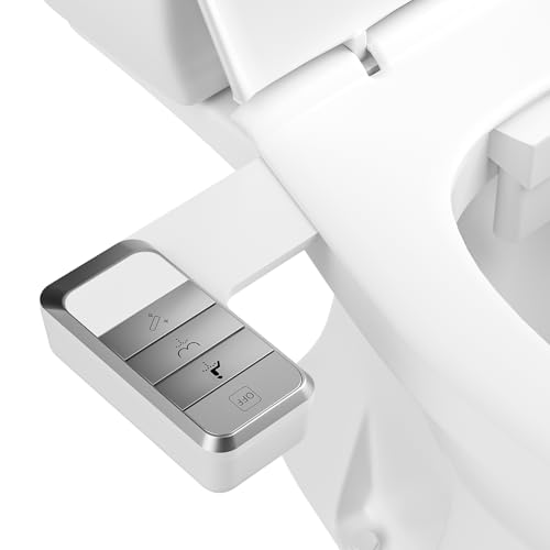 Bidet Aufsatz für Toilette Ultra-Slim Bidets für bestehende Toiletten, Nicht Elektrisches Kaltwasser-Bidet mit Einziehbaren Doppel Selbstreinigenden Düsen (Front- und Heckreinigung) von ITAX-WORLD