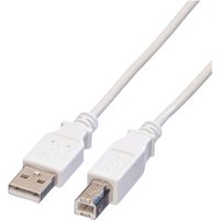 ITB - Value USB-Kabel usb 2.0 usb-a Stecker, usb-b Stecker 3.00 m Weiß Geschirmt 11.99.8831 von ITB