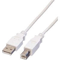 ITB - Value USB-Kabel usb 2.0 usb-a Stecker, usb-b Stecker 4.50 m Weiß Geschirmt 11.99.8841 von ITB
