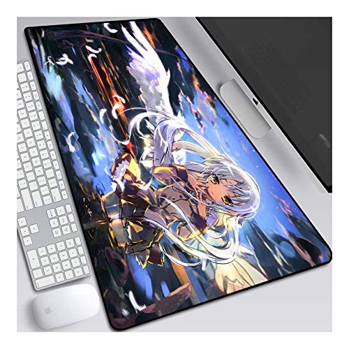 ITBT Mauspad Angel schlägt 800x300mm Anime Mouse Pad, Keyboard mousepads, Extended XXL Large Professional Gaming Mausmatte mit 3mm Dicker Gummibasis, für Computer PC, B. von ITBT