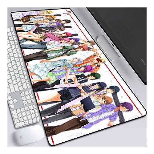 ITBT Mauspad Angel schlägt Speed ​​Gaming Mouse Pad, XXL Anime Mouse Matte, 800x300mm, extra großes Mousepad mit Rutschfester Gummibasis, 3mm genähte Kanten, für Computer-PC, B. von ITBT