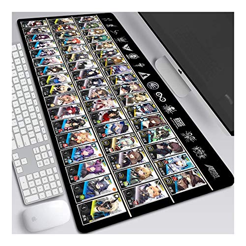 Mauspad Arknights 800x300mm Anime Mouse Pad,Extended XXL Large Professional Gaming Mausmatte mit 3mm Dicker Gummibasis, für Computer PC, R. von ITBT