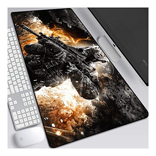 ITBT Mauspad Call of Duty Anime Mauspad，Speed Gaming Mousepad 800x300mm，Mikrofaser Verbessert Geschwindigkeit und Präzision, rutschfest Gummierte Unterseite Waschbar Verschleißfest,Für Desktop PC, G von ITBT
