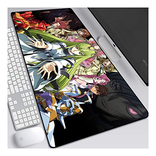 ITBT Mauspad Code Geass 800x300mm Anime Mouse Pad, Tastaturmausmatten, Extended XXL Large Professional Gaming Mausmatte mit 3mm Dicker Gummibasis, für Computer PC, D. von ITBT