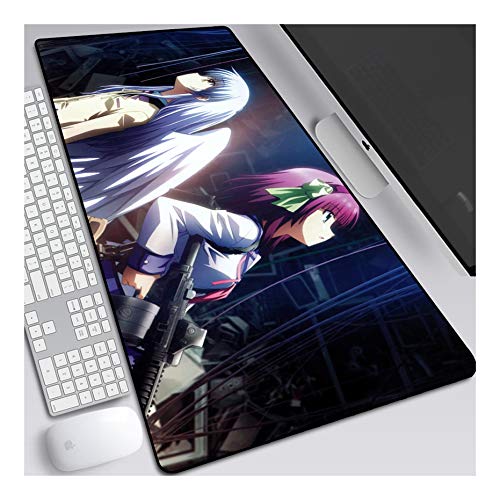 Mauspad Engel schlägt Gaming Mauspad, 900 x 400 mm, 3mm Vernähte Kanten, rutschfest Anime Mousepad, mit Einer speziellen Oberfläche verbessert Geschwindigkeit und Präzision, B von ITBT