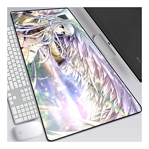 Mauspad Engel schlägt XXL Gaming Mauspad, 900x400mm Anime Mousepad, Höchstmaß an Präzision, extra stark vernähter Rand, gummierte Unterseite, Desktop Computer, C von ITBT