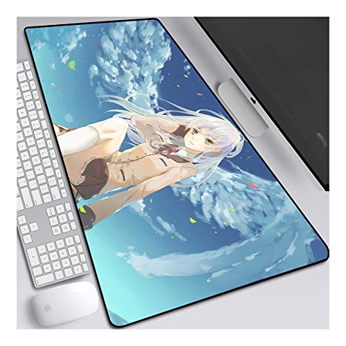 Mauspad Engel schlägt XXL Gaming Mauspad, 900x400mm Anime Mousepad, Höchstmaß an Präzision, extra stark vernähter Rand, gummierte Unterseite, Desktop Computer, D von ITBT