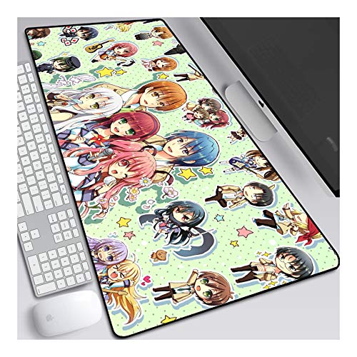 Mauspad Engel schlägt XXL Gaming Mauspad, 900x400mm Anime Mousepad, Höchstmaß an Präzision, extra stark vernähter Rand, gummierte Unterseite, Desktop Computer, F von ITBT