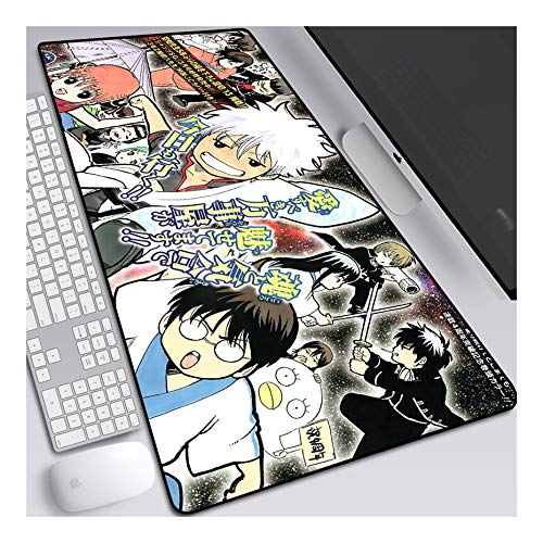ITBT Mauspad Gintama Anime Mauspad，Speed Gaming Mousepad 800x300mm，Mikrofaser Verbessert Geschwindigkeit und Präzision, rutschfest Gummierte Unterseite Waschbar Verschleißfest,Für Desktop PC, C von ITBT