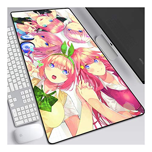 ITBT Mauspad Quintile Braut Blume 800x300mm Anime Mauspad, Tastatur Mausmatten, Erweiterte XXL Große Professionelle Gaming Mausmatte Mit 3mm Dicker Gummibasis, Für Computer PC, C. von ITBT
